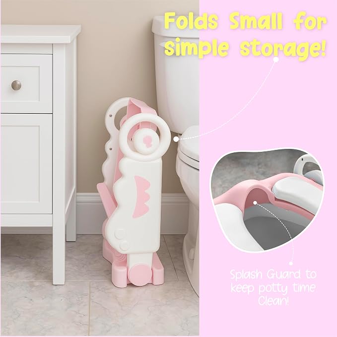 Musical & Sound Toddler Potty Training Seat w/Step Stool Ladder - Image 4
