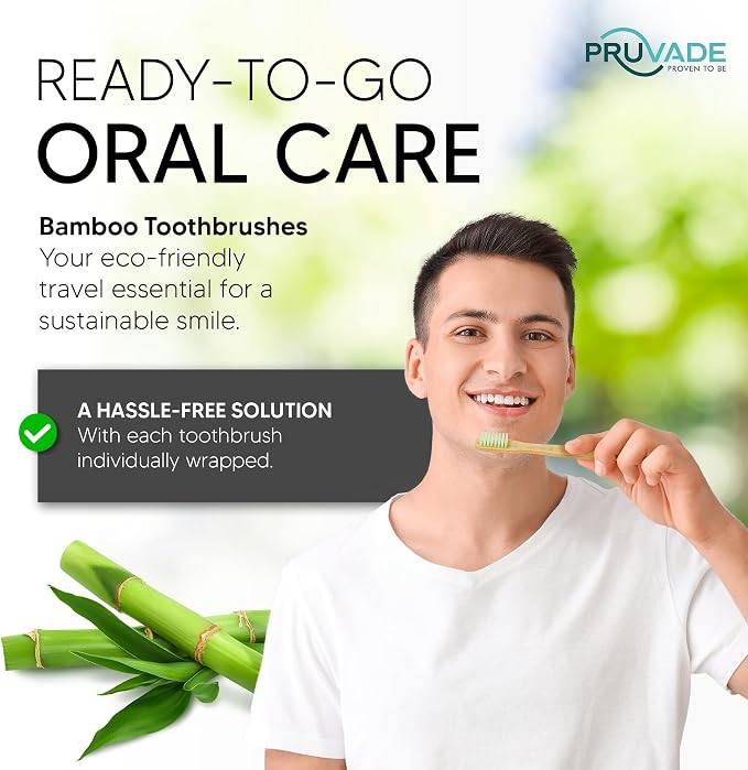 144 Pack Disposable Bamboo Toothbrushes - Image 4