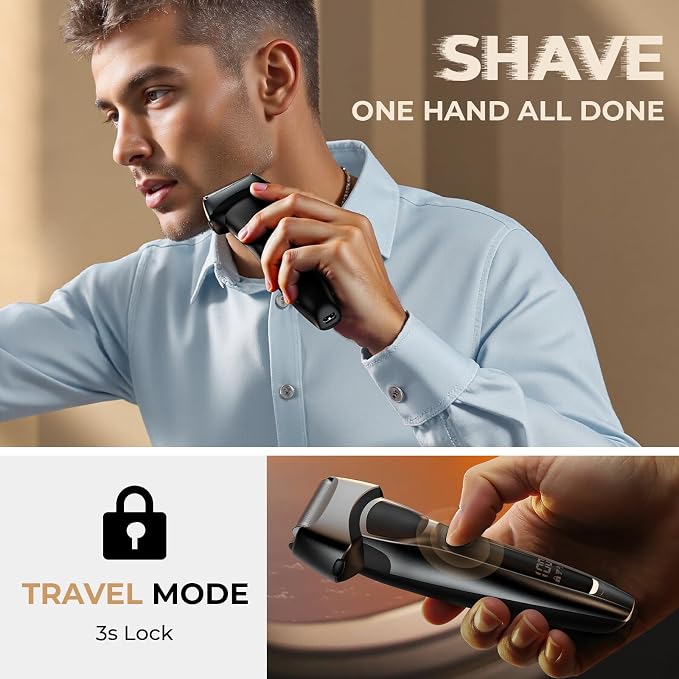 Electric Foil Shavers for Men: Portable Electric Razor for Face- Rechargeable - Image 7