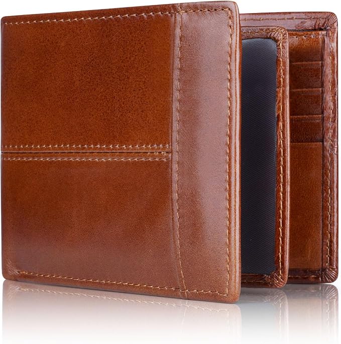 Swallowmall Mens Wallets RFID Blocking Leather Wallet by Swallowmall