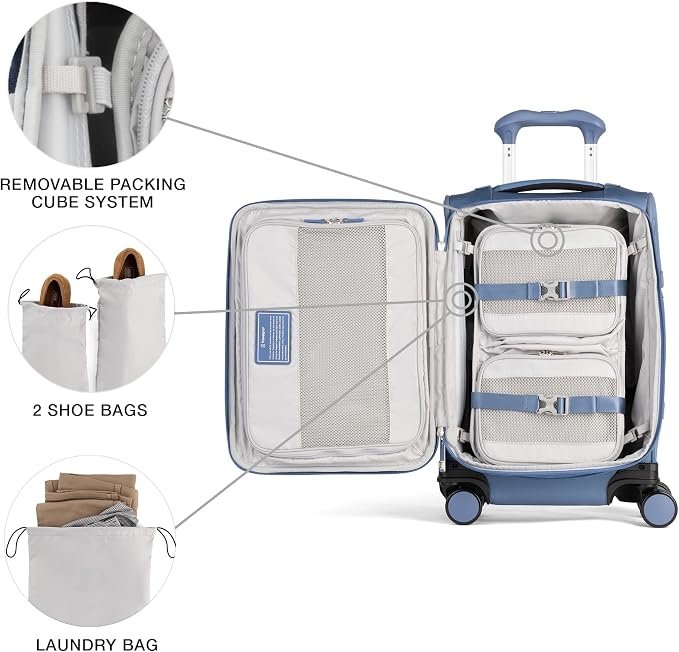 Travelpro VersaPack+ Lightweight Softside Expandable Carry on Luggage, 8 - Image 8