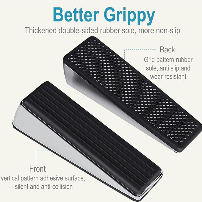 Door Stoppers - 2 Pack White Heavy Duty Door Stops - Image 5