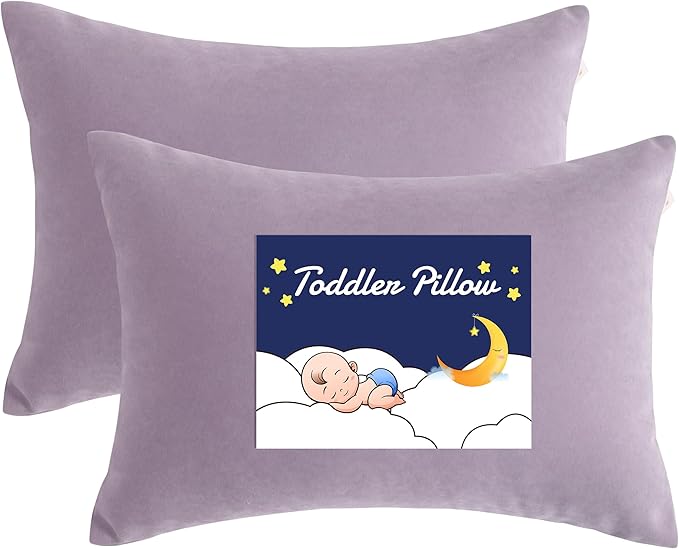 NTBAY Toddler Pillows, Down Alternative 13"x18" Pillows, Machine Washable by NTBAY