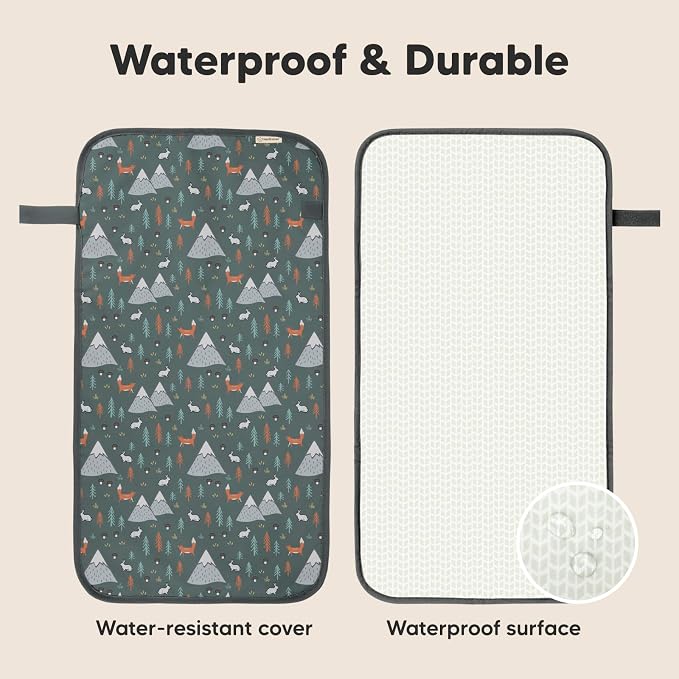 KeaBabies Portable Diaper Changing Pad, Easy Wipe Clean - Image 4