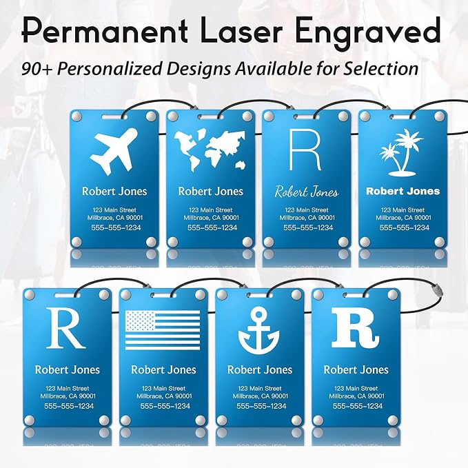 Personalized Luggage Tags: Custom Metal Luggage Tags - Image 3
