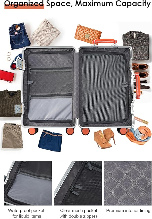HotWay 24 Inch Hardside Checked Luggage - Image 6