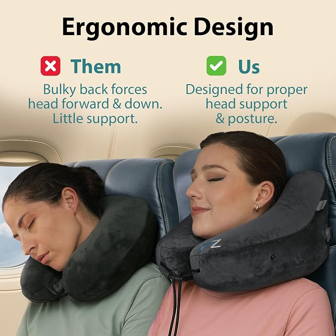 Air Inflatable Neck Pillow for Traveling on Plane - Image 4