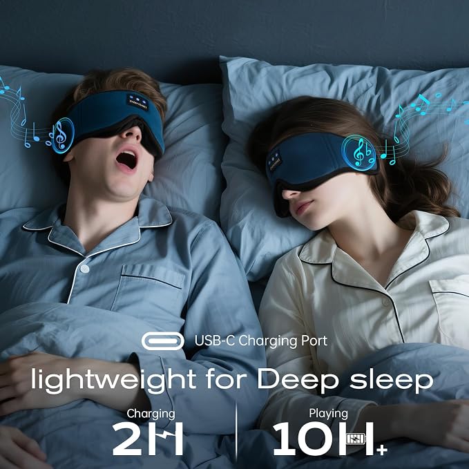 3D Sleep Mask with Bluetooth Headphones, Sleeping Headphones - Image 8