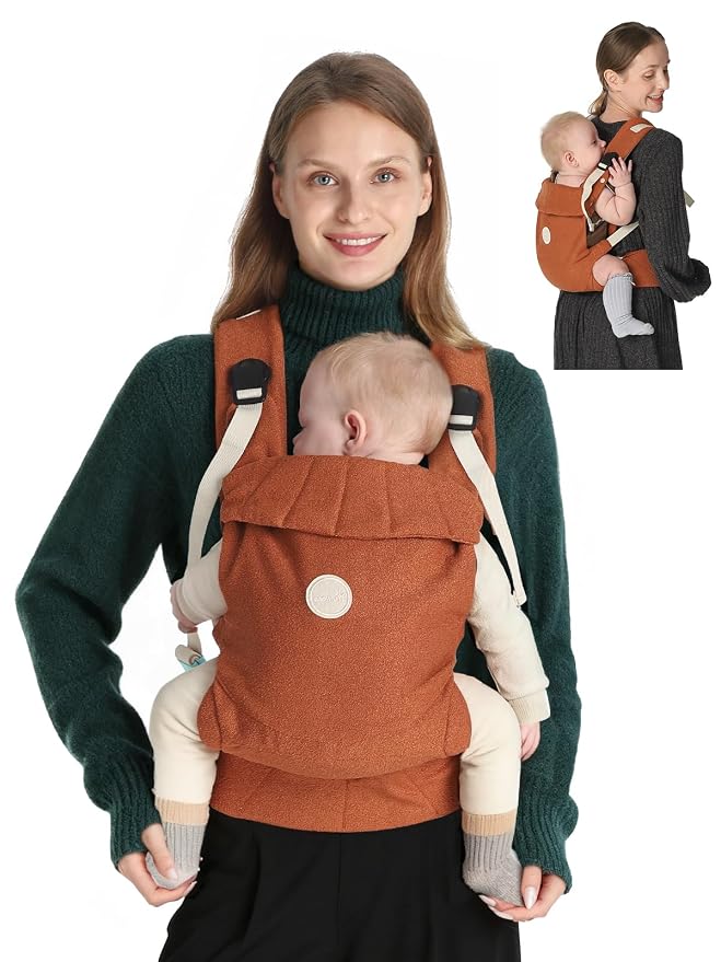 Grownsy Baby Carrier Newborn to Toddler, Ergonomic & Cozy Wraps by GROWNSY