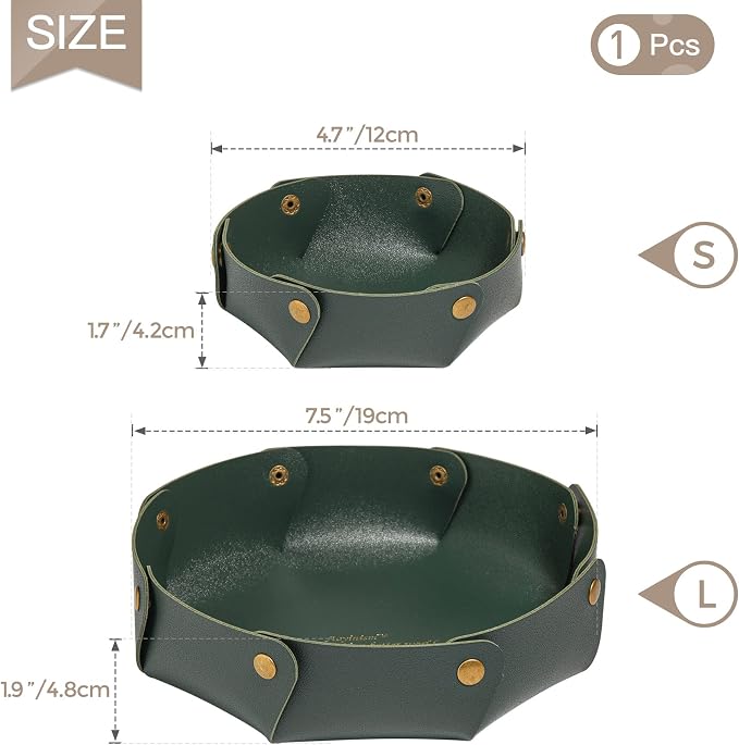 Leather Valet Trays, Premium Catchall Trays, Jewelry Trays, Folding Travel - Image 2