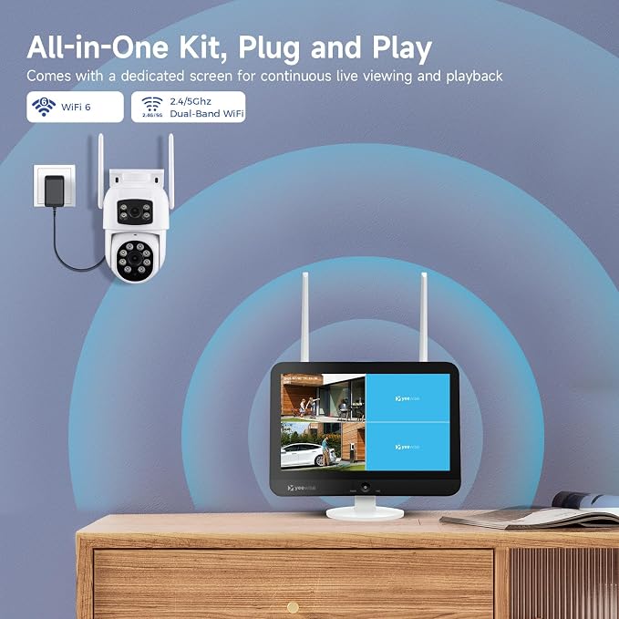 YEEWISE 2K Wi-Fi 6 Wireless Security Camera System - Image 4