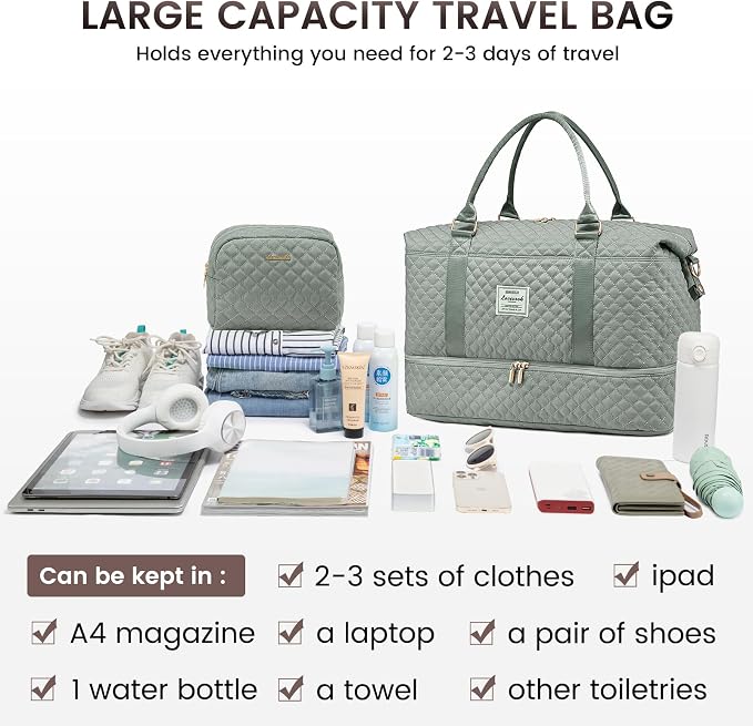 LOVEVOOK Travel Duffle Bag, Weekender Bags - Image 7