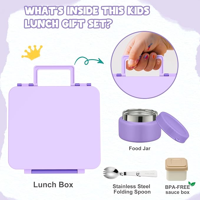 Bento Lunch Box for Kids with 9oz Soup Thermo Leak-Proof Lunch Food Container - Image 3