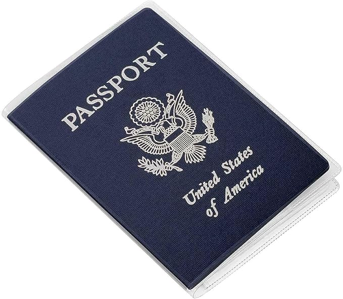 Clear Transparent Passport Cover Holder Case Organizer ID Card Travel Protector by JCD