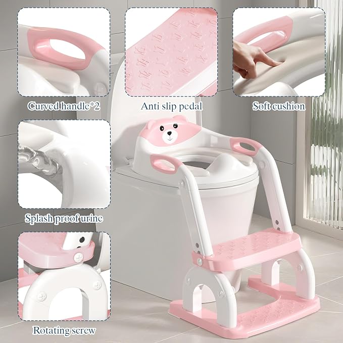 Potty Training Seat for Toddlers, Adjustable Height 2-in-1 Potty Training - Image 2
