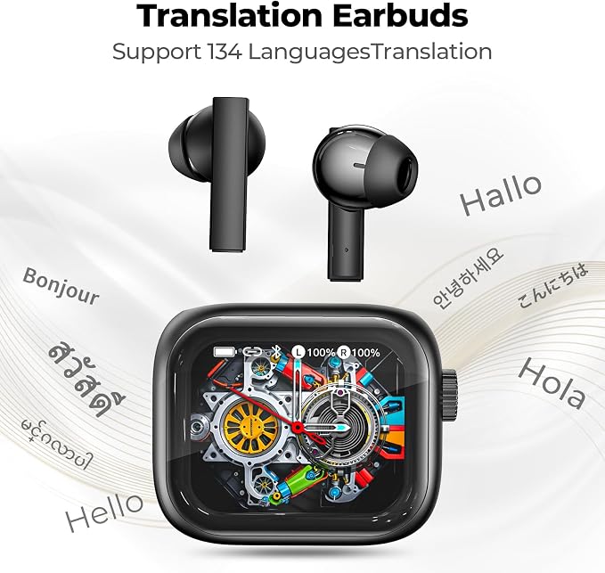 NE40 Earbuds with LCD Screen, NE40 Translation Earbuds, Translator Headphones - Image 2