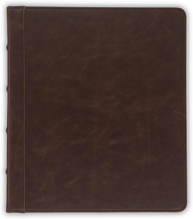 Samsill Vintage Leather Binder, 0.5 Inch Round Ring, Letter Size 8.5x11 - Image 4