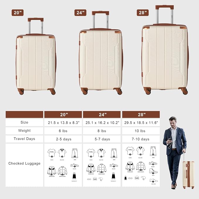 Merax Luggage Sets 2 Piece Suitcases - Image 6
