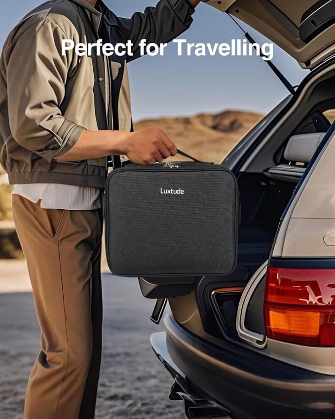 Luxtude Electronic Organizer Travel Case Large, Double Layer Tech Carrying Case - Image 7