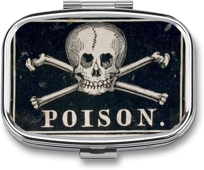 Metal 2 Compartment Pill Organizer Travel Friendly Portable Compact Pill Box by Choosetheproductsyoulike