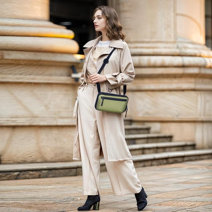 Electronics Organizer Tech Travel Pouch – Waterproof Nylon Diamond Quilted & - Image 2