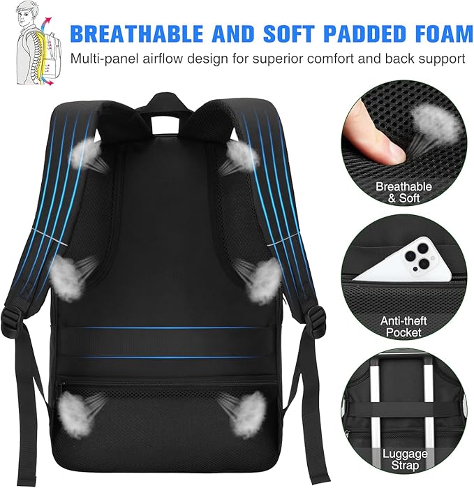 Paude Laptop Backpack, School Backpack Large Bookbag - Image 2