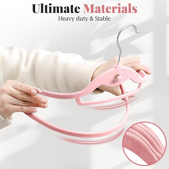 Velvet Felt Stackable Hangers 50 Pack, Non Slip, - Image 6