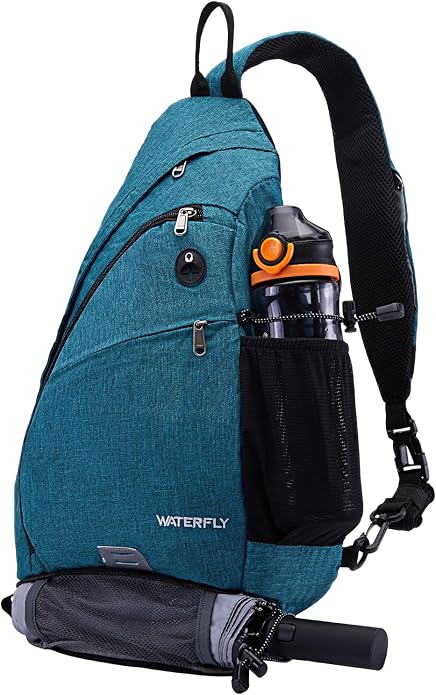 WATERFLY Large Crossbody Sling Bag: Over Shoulder Backpack Daypack Casual Cross by Waterfly