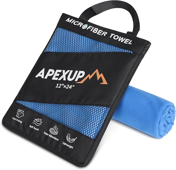 APEXUP Microfiber Travel Towel, Ultra Absorbent Quick Dry Towels, Lightweight by APEXUP