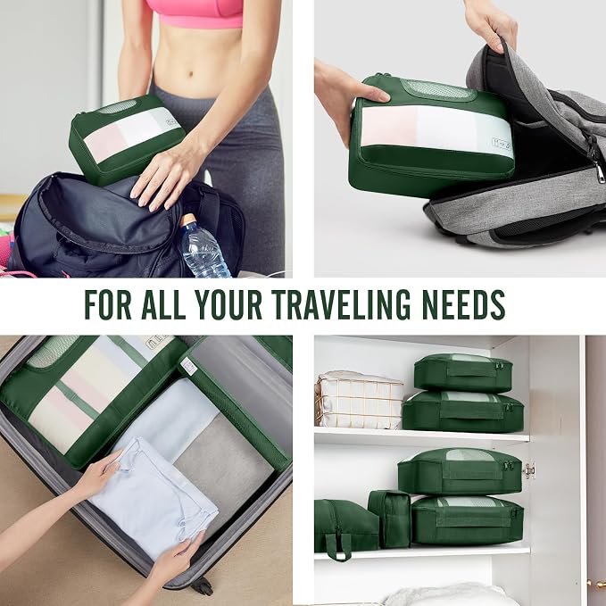 Veken 10 Set Packing Cubes for Travel Essential, Suitcase Organizer Bags in 4 - Image 7