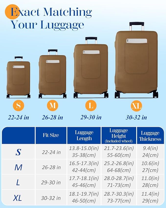 Slohif Luggage Cover for Suitcase Tsa Approved Protector - Image 2