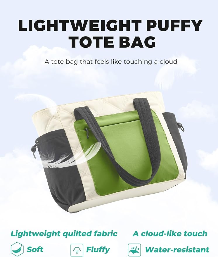 Tote Bag for Women, Lightweight Puffer bag - Image 3