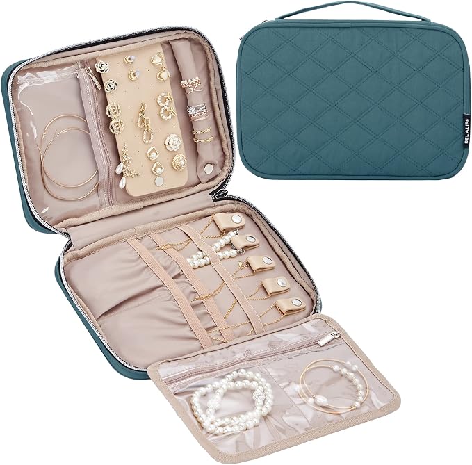 BELALIFE Travel Jewelry Organizer, Portable Jewelry Storage Case by BELALIFE