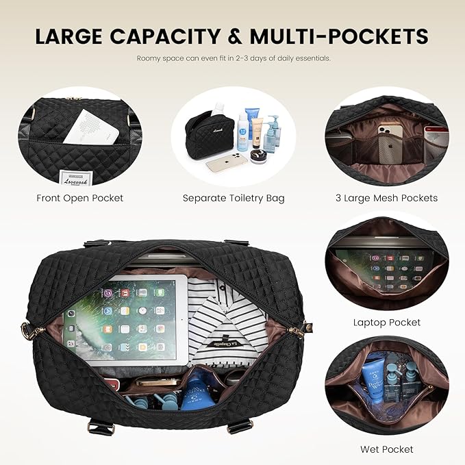 LOVEVOOK Travel Duffle Bag, Weekender Bags - Image 3
