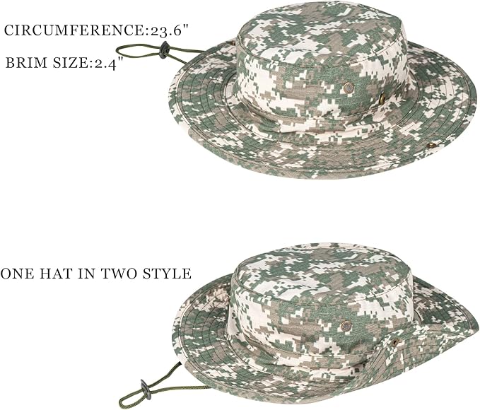 Sun Hats for Men Women Boonie Hat Foldable Fishing Hat UPF 50+ Bucket Hat for - Image 2