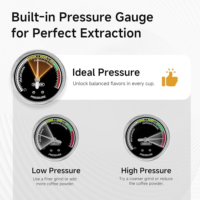 HIBREW H10B - 51mm Espresso Machine - Temperature & Cup Volume Adjustable at - Image 4