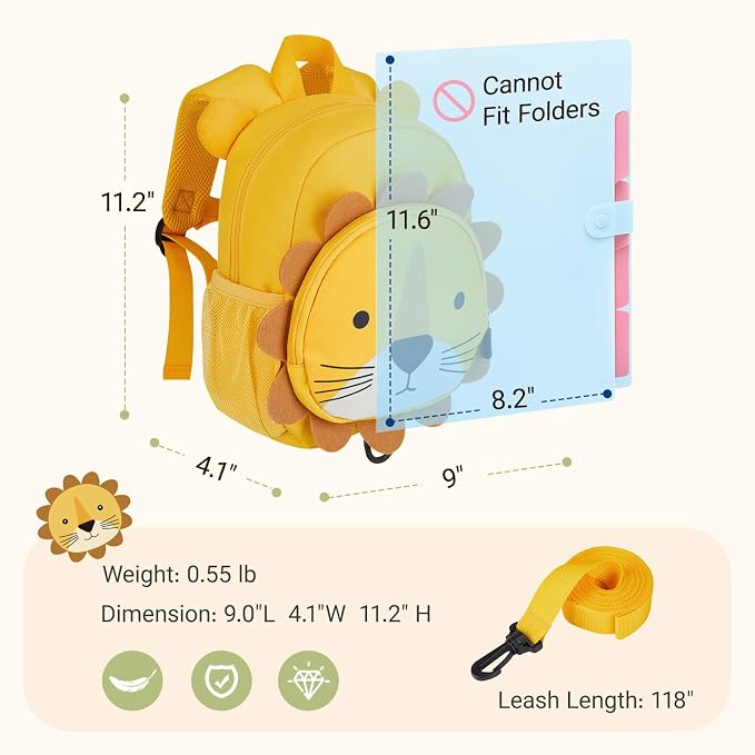mommore Toddler Backpack for Girls Boys 2-4, 3D Cartoon Mini Kids Travel Bag - Image 5