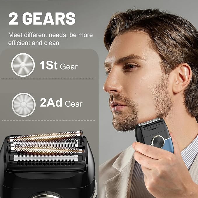 Electric Foil Shavers for Men: Upgraded Mini Electric Razor for Beard - Image 4