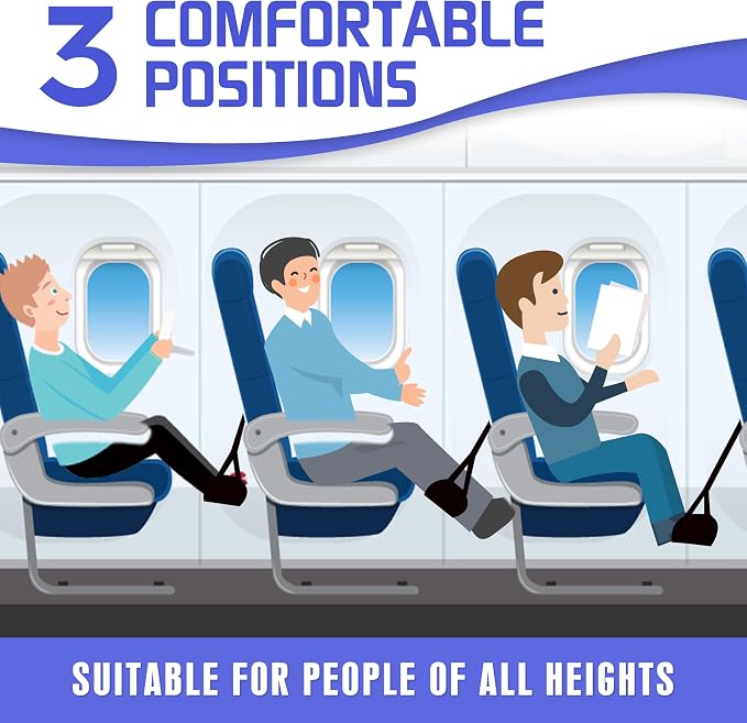 2-Pack Airplane Foot Hammock for Plane Travel - Image 4