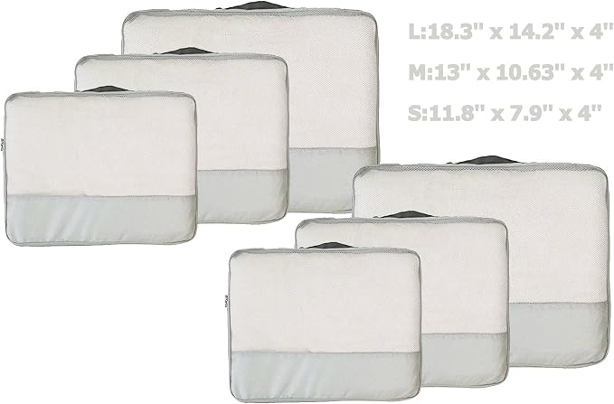 DoubleTrip Packing Cubes for Suitcases Carry on Luggage Organizer 6 Set Travel - Image 5