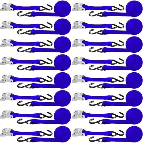 16 Pcs Cambuckle Tie Down Straps 1763lbs Break Strength Securing Straps 1'' x by Riakrum