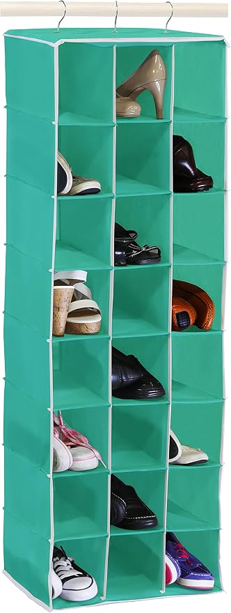 SIMPLE HOUSEWARE Hanging Closet Organizers 24 Section Shoe Shelves by SimpleHouseware