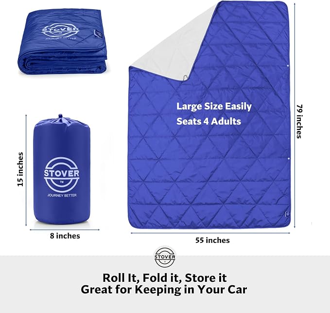 STOVER Outdoor Waterproof Fleece Travel Blanket - Image 3