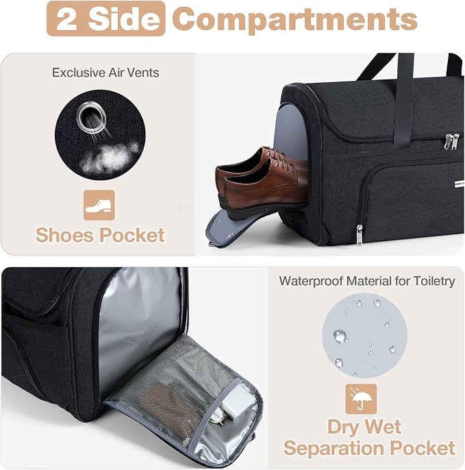 Garment Bags with Wheels, Garment Convertible Weekender Bags, Large Carry On - Image 3