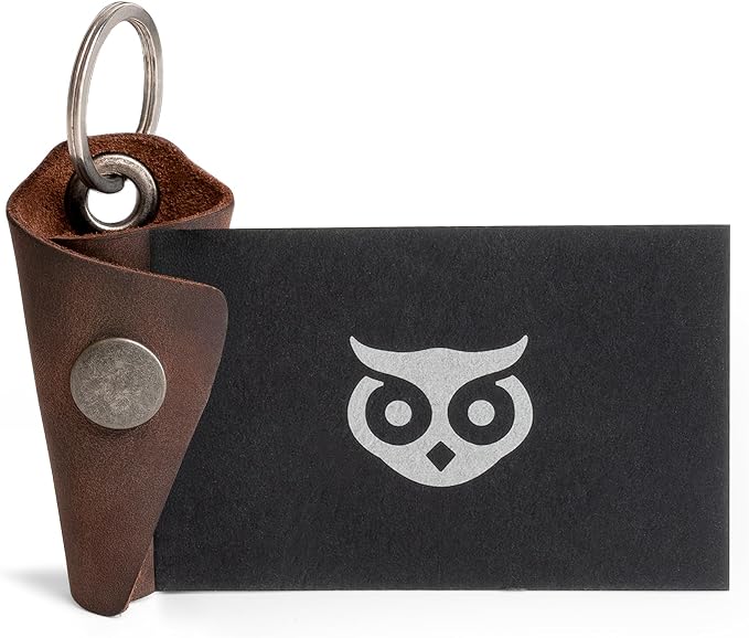 Hide & Drink Full Grain Leather Wrap Keychain, Organizer Snap Closure, Key Ring - Image 5