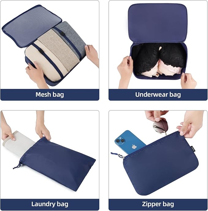 BAGAIL 6 Set/8 Set/10 Set Packing Cubes Various Sizes Packing Organizer - Image 6