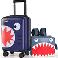 iPlay, iLearn Shark Kids Luggage, Boys Carry on Suitcase, Toddlers Rolling by iPlayiLearnLLC
