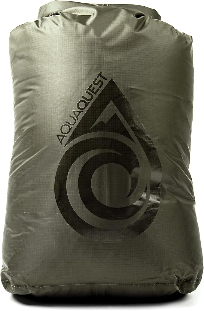 AquaQuest Rogue Dry Bag – 20L Olive Drab – 100% Waterproof Roll Top – Gear by AquaQuest
