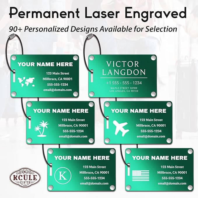 Personalized Luggage Tags: Custom Metal Luggage Tags - Image 3