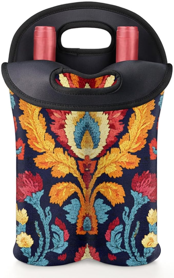 Neoprene Wine Tote, Bottle Carrier Gag Insulating Neoprene Thicker, Insulated - Image 5